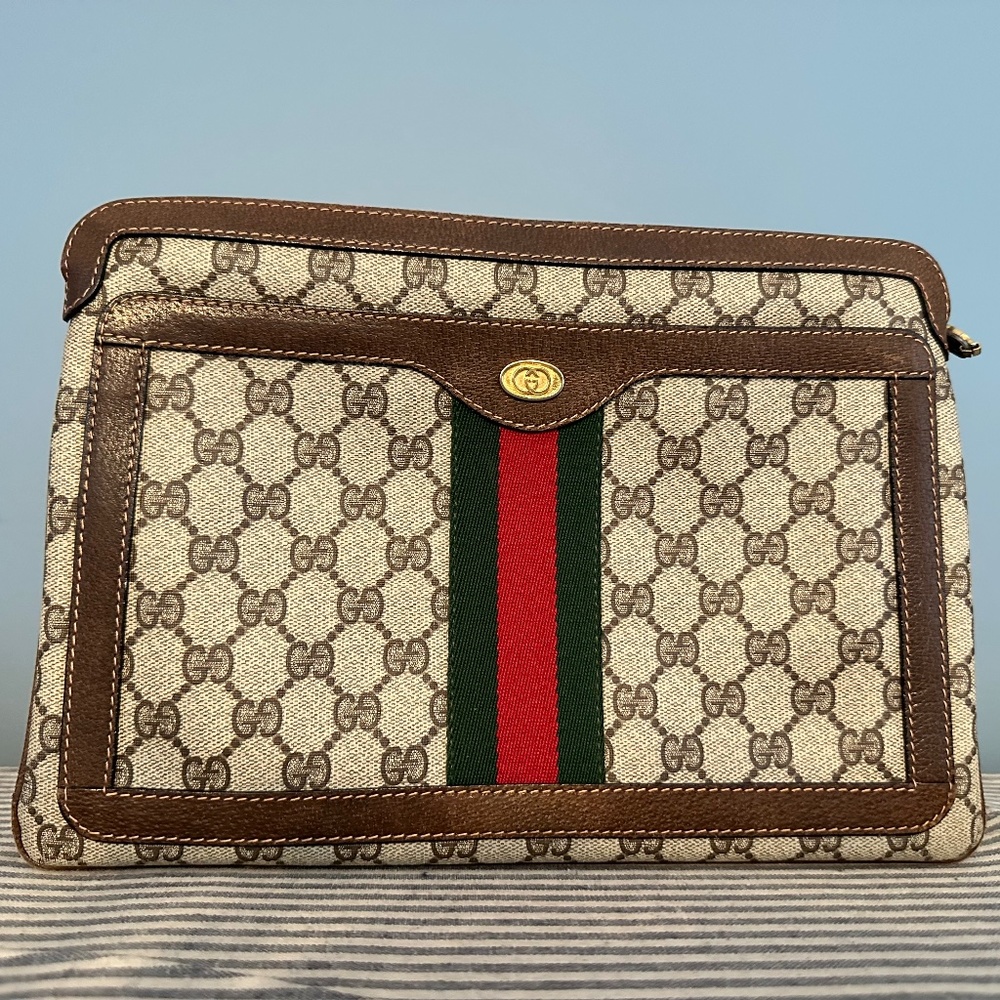 Vintage Gucci monogram shoulder bag